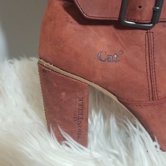 Cat Caterpillar Shonelle Knee high Distressed Leather CAT Boots - Picture 2 of 8